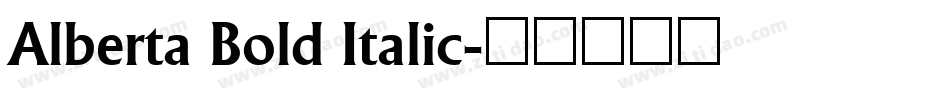 Alberta Bold Italic字体转换